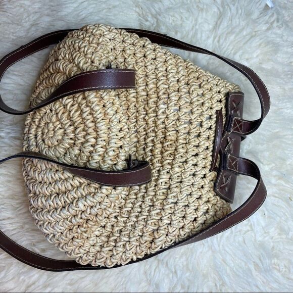 Cappelli Crochet Toyo Straw Backpack - Picture 6 of 11